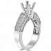 1.00 ct Ladies Princess Cut Diamond Semi Mount Ring 